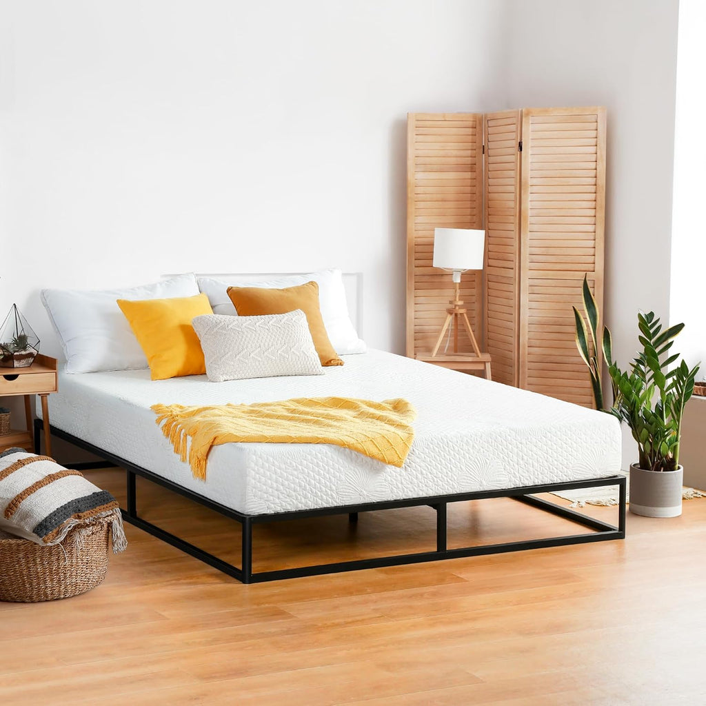 PrimaSleep Queen Mattress, 6 Inch Gel Memory Foam Mattress, Gel Infused for Comfort and Pressure Relief, CertiPUR-US Certified, Bed-in-a-Box, Medium Firm, Queen Size