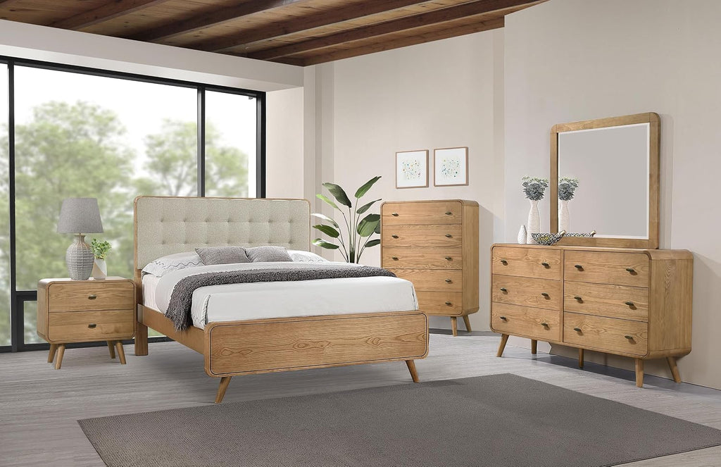 Coaster Home Furnishings Robyn 5-Piece Eastern King Bedroom Set Light Ash