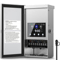 SUNVIE 300W Low Voltage Landscape Transformer 3 Zone Independent Control Outdoor Low Voltage Transformer with Timer & Photocell Sensor 120V AC to 12V/14V AC Waterproof Landscape Lighting Transformer