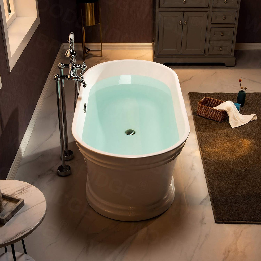 WOODBRIDGE BTA1537-B/N-Drain&O Bathtub, Brushed Nickel