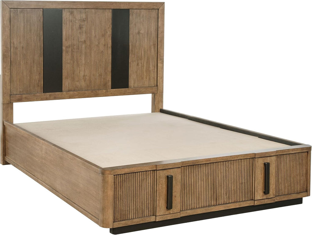 Coaster Home Furnishings Terrace Transitional 5-Piece Bedroom Set Eastern King Size Storage Panel Bed Frame 58-inch Headboard Ash Brown 224900KE-S5