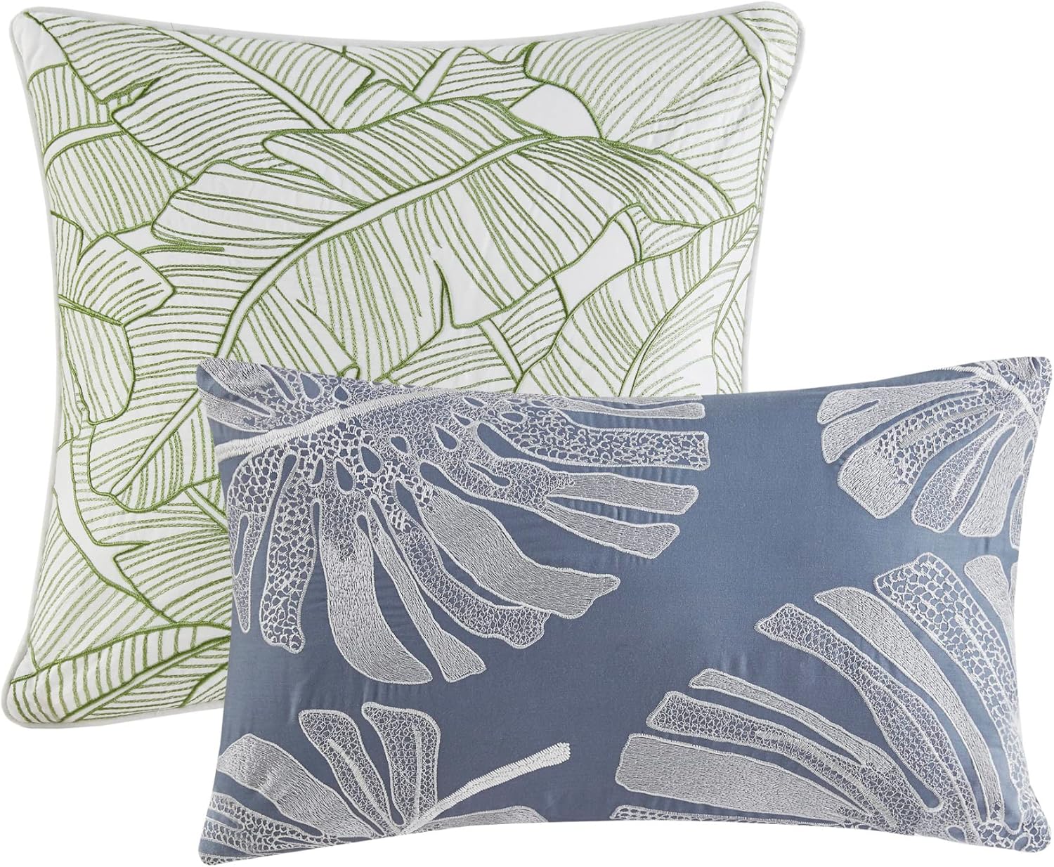 Harbor House 100% Cotton Duvet Cover, Coastal, Beach Cottage Design, All Season, Breathable Comforter Tropical Bedding, Matching Shams, Lorelai Monstera Leaf Cal King (106'x90') 5 Piece