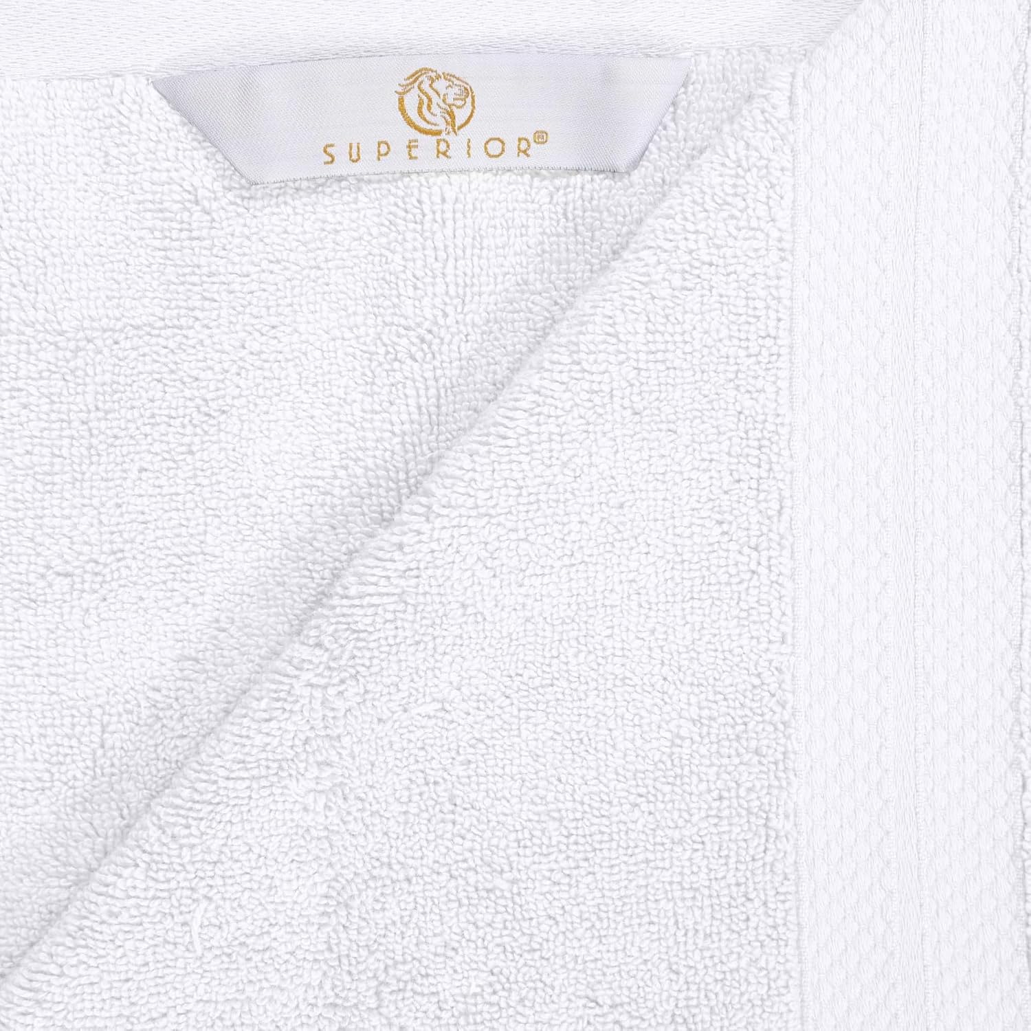 Superior Turkish Cotton Bath Towel Set of 4, Body Towels for Shower, Guest Bath, Home Bathroom Essentials, Quick Drying, Thick, Soft, Plush Heavyweight, Spa, Hotel, Resort, Aria Collection, White