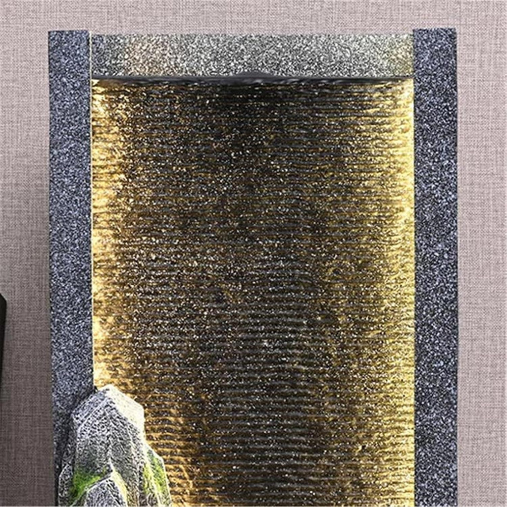 Tabletop Fountain Tabletop Fountain Minimalist Rockery Curtain Wall Water Ornaments for Office Indoor Decoration