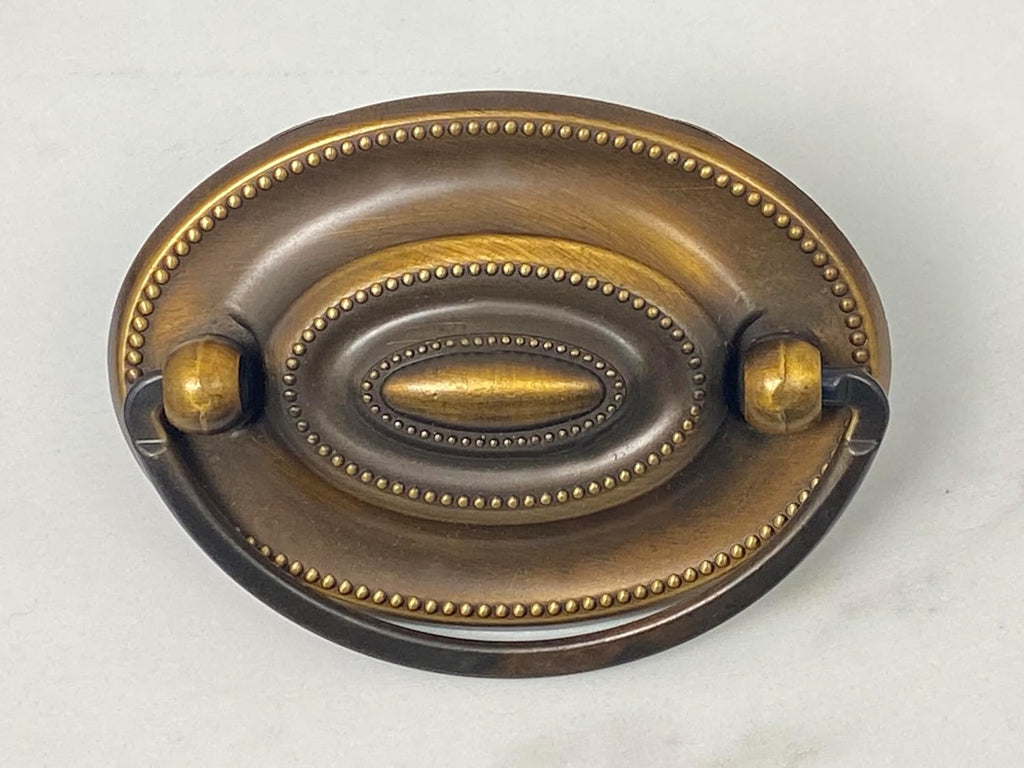 Knob Deals #1165 Furniture Dresser Pull, Oval, 2-1/4' c - c, Antique English Finish - 25 Pack
