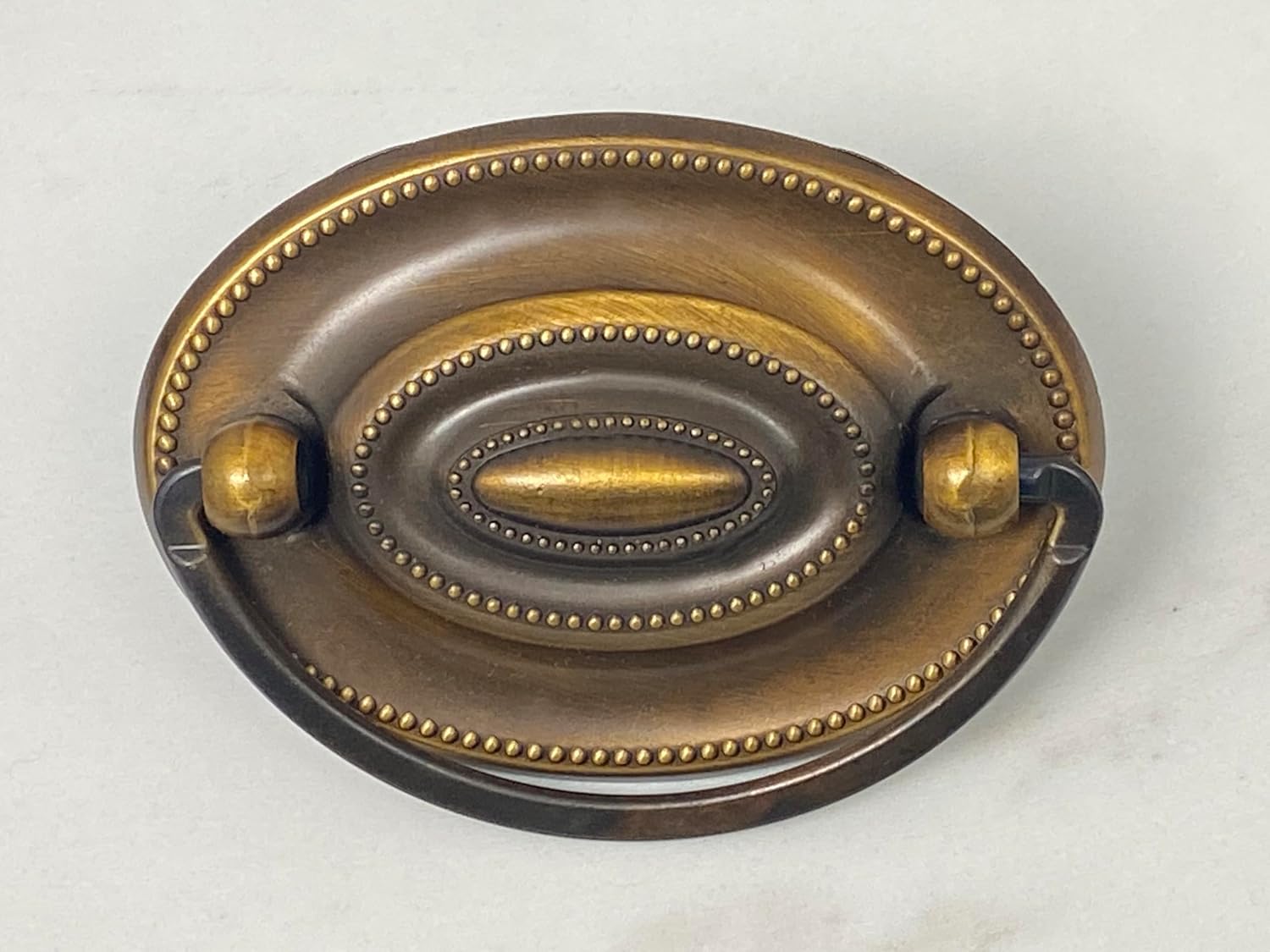 Knob Deals #1165 Furniture Dresser Pull, Oval, 2-1/4' c - c, Antique English Finish - 25 Pack