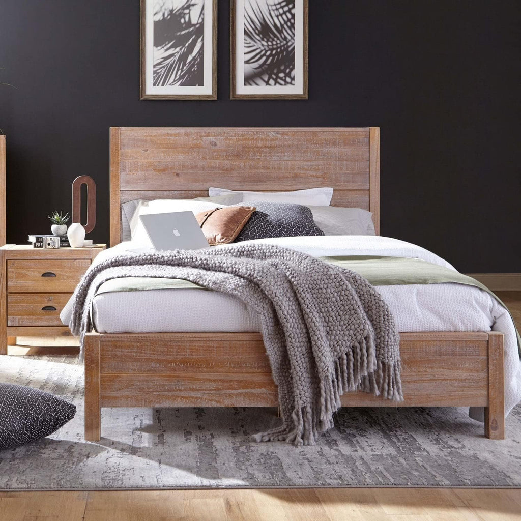Grain Wood Furniture Montauk Solid Wood Bed, Full Size, Driftwood