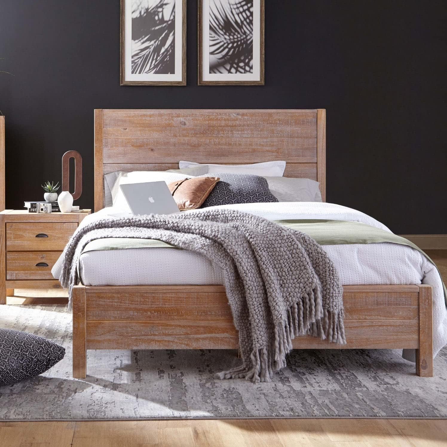 Grain Wood Furniture Montauk Solid Wood Bed, Full Size, Driftwood