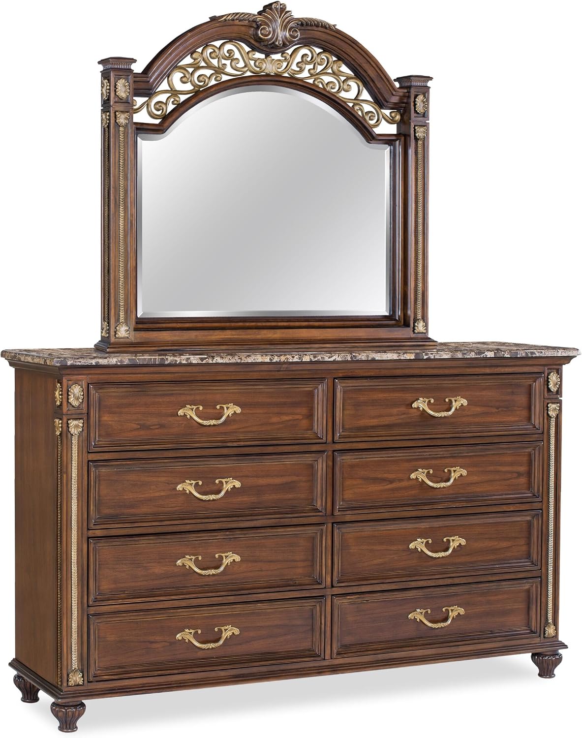First of a Kind Marya Cherry King 5 Piece Bedroom Set