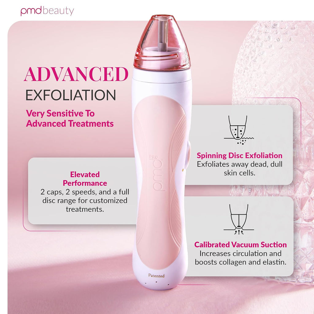 PMD Beauty Personal Microderm Pro - At-Home Use, Facial Exfoliator Tool, Microdermabrasion Machine Kit for Face and Body Skincare