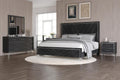 New Classic Furniture Ava 5-Piece Wood King Bedroom Set with 2 Nightstands, Ebony Black