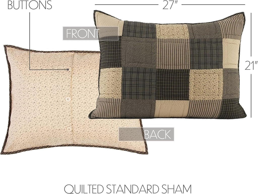 VHC Brands Kettle Grove 5 Piece Queen Quilt Set (1 Queen Quilt, 2 Standard Shams, 2 Standard Pillowcase)
