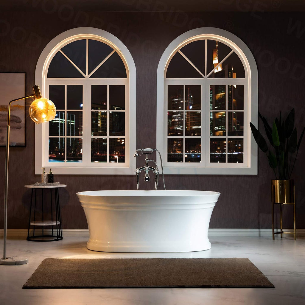 WOODBRIDGE BTA1537-B/N-Drain&O Bathtub, Brushed Nickel