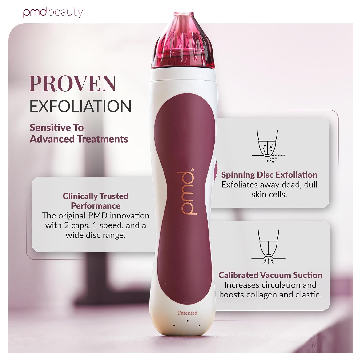 PMD Beauty Personal Microderm Classic - At-Home Use, Facial Exfoliator Tool, Microdermabrasion Machine Kit for Face and Body Skincare