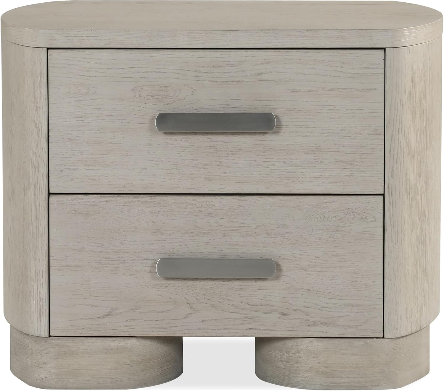 Furniture of America Nainsted Modern Wood 5-Piece Bedroom Set with Padded Headboard, USB Chargers on Nightstand, Metal Slide Glides, Rounded Edges, Box Spring Needed, Queen, White Oak