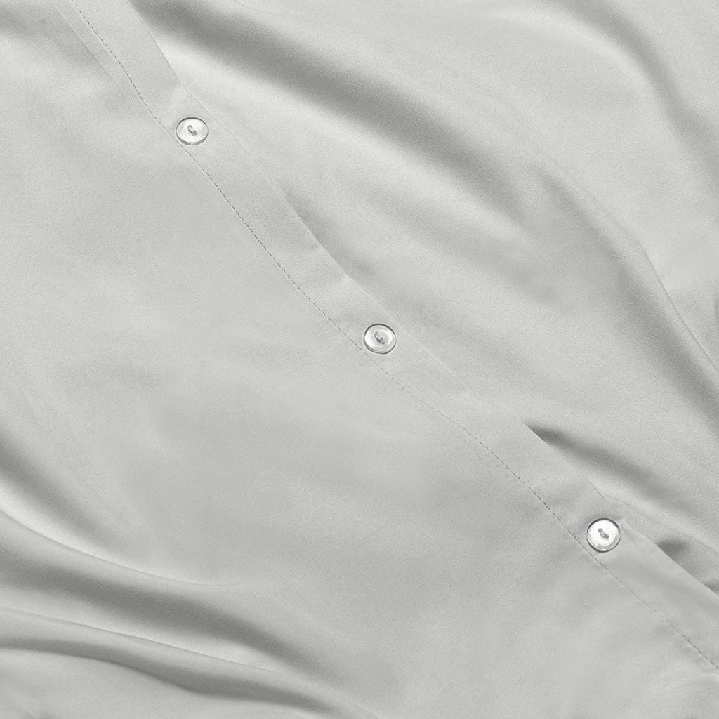 5 Piece Bed in a Bag Set 100% Egyptian Cotton 600 Thread Count Duvet Cover Pillow Shams & Fitted Sheet with Extra Deep Pocket Soft Bedding(Queen Size, Silver Grey)