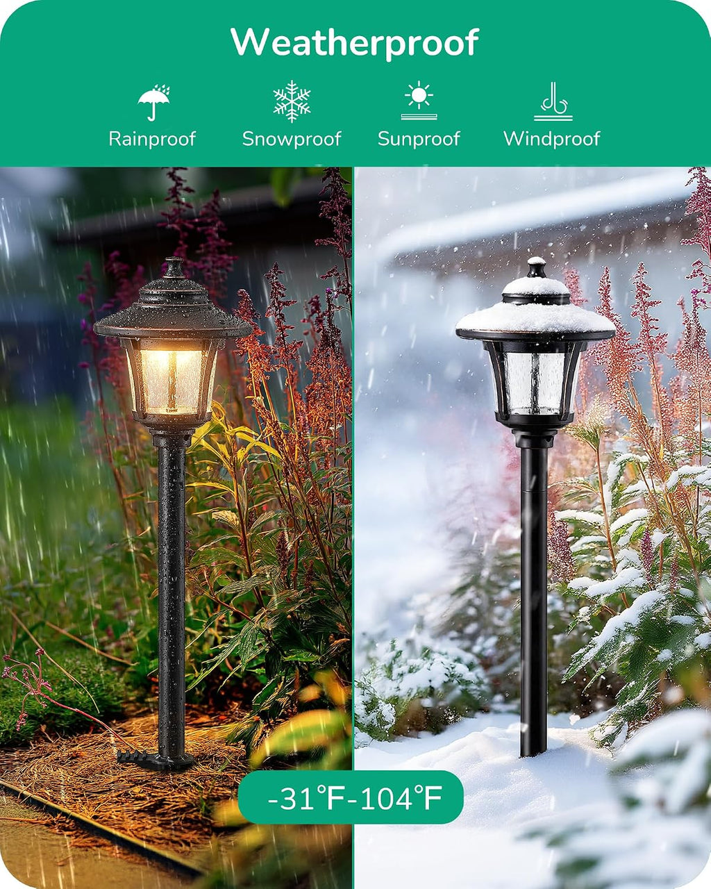 EDISHINE Low Voltage Pathway Lights Wired, 12V 3W 120LM 3000K Seed Glass Outdoor Landscape Lighting with Connectors, ORB Waterproof Electric LED Landscape Path Lights for Walkway Garden Yard, 10 Pack
