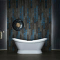 WOODBRIDGE 69 1/4' Acrylic Freestanding Bathtub Contemporary Soaking Tub, White Acrylic,Oil-Rubbed Bronze Drain/Overflow