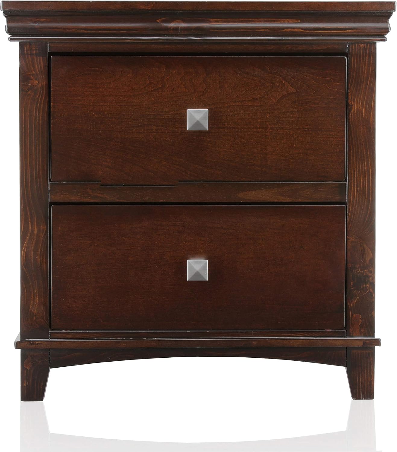 24/7 Shop at Home Zabdiel Casual Wood 3-Piece California King Bedroom Set, Brown Cherry