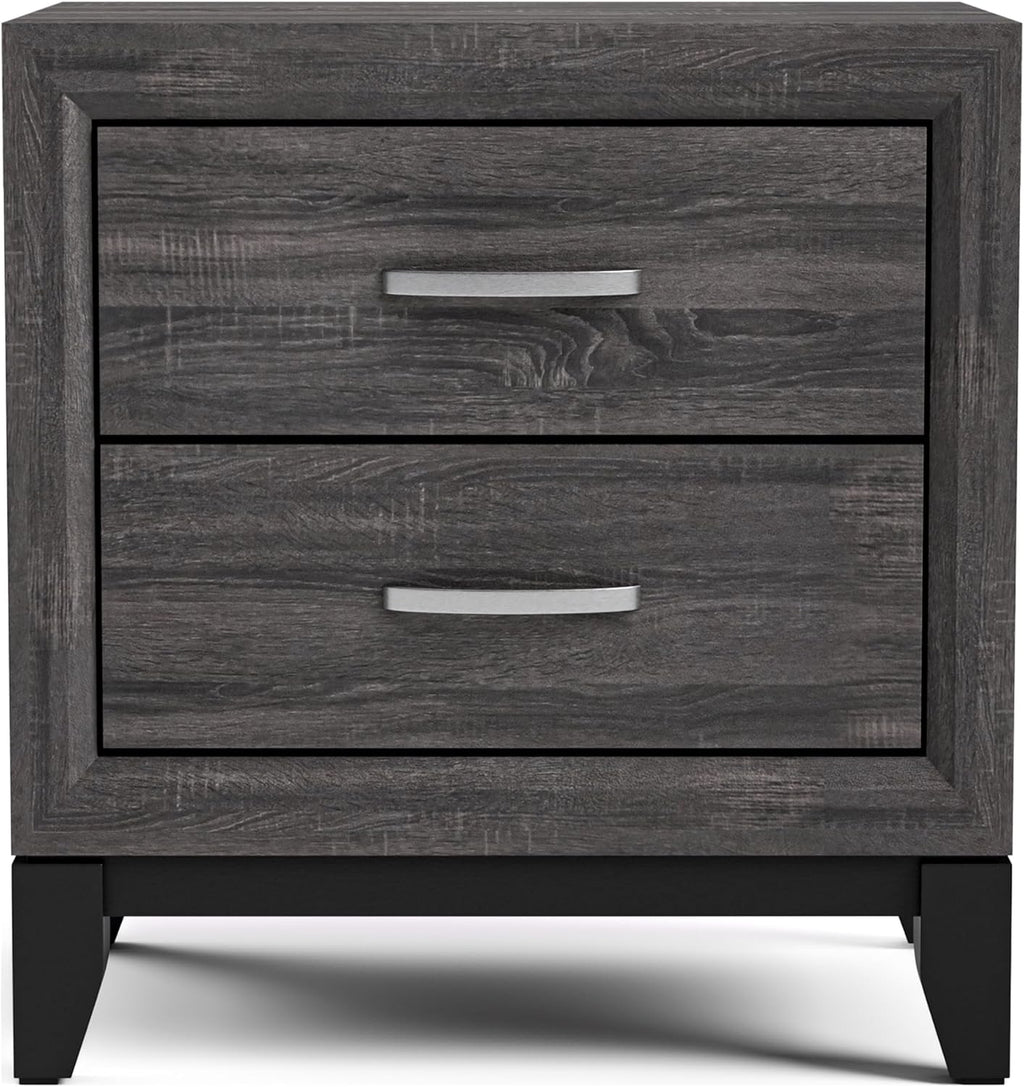 Furniture of America Lucien Modern Wood 5-Piece Queen Bedroom Set with Panel Style Headboard, Two-Tone Design and Wooden Legs, Box Spring Needed, Gray