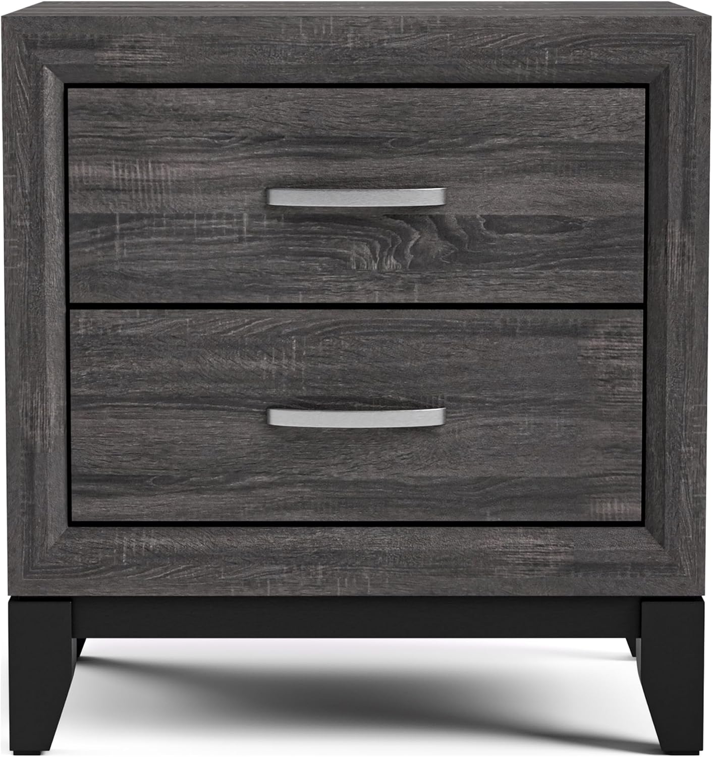 Furniture of America Lucien Modern Wood 5-Piece Queen Bedroom Set with Panel Style Headboard, Two-Tone Design and Wooden Legs, Box Spring Needed, Gray