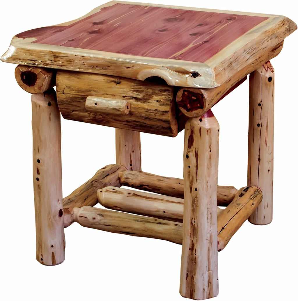Furniture Barn USA-Rustic Lod Bedroom- Red Cedar Log Queen Mission-Style Bedroom Set