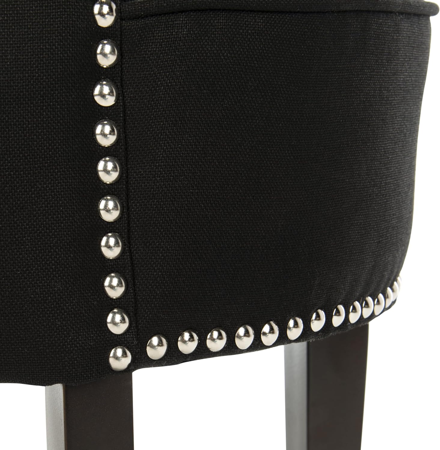 Safavieh Home Collection Georgia Black and Espresso Petite Vanity Stool