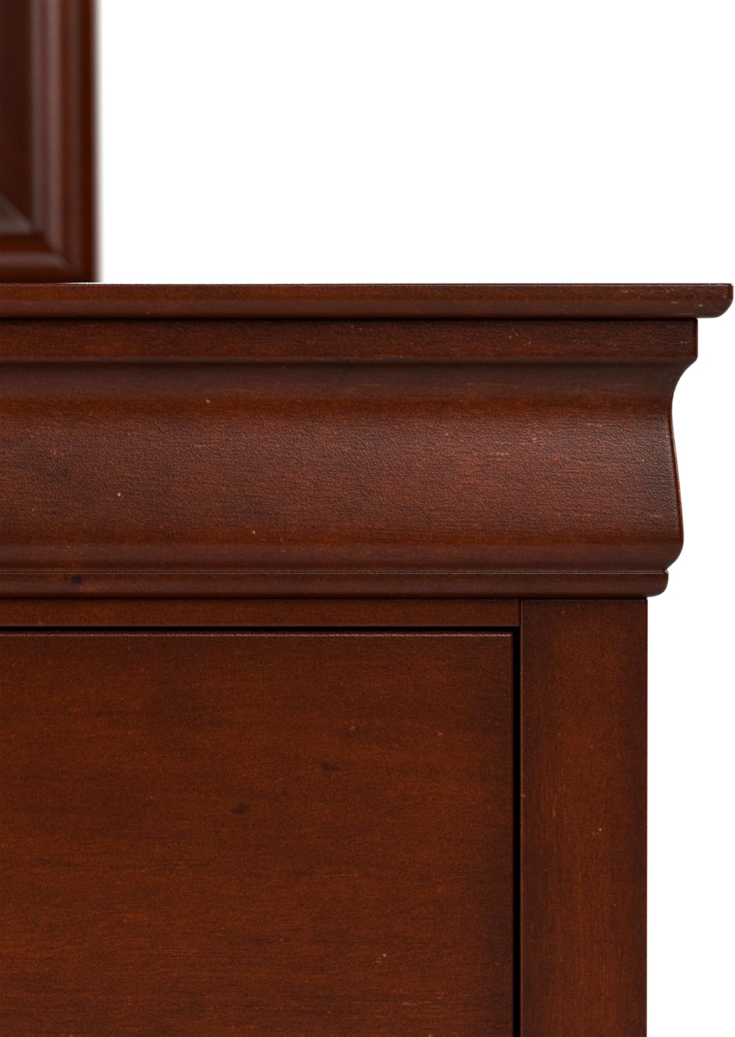 Furniture of America Arabella Traditional Solid Wood 5 Piece Bedroom Set with King Bed Frame, Nightstands, Dresser with Mirror, Storage and Organization, Bedframe Box Spring Needed, Cherry
