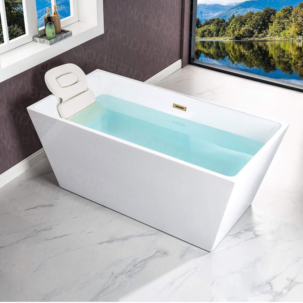WOODBRIDGE B1412-BG-Drain &O Bathtub, Brushed Gold,B1412 -BG-Drain &O