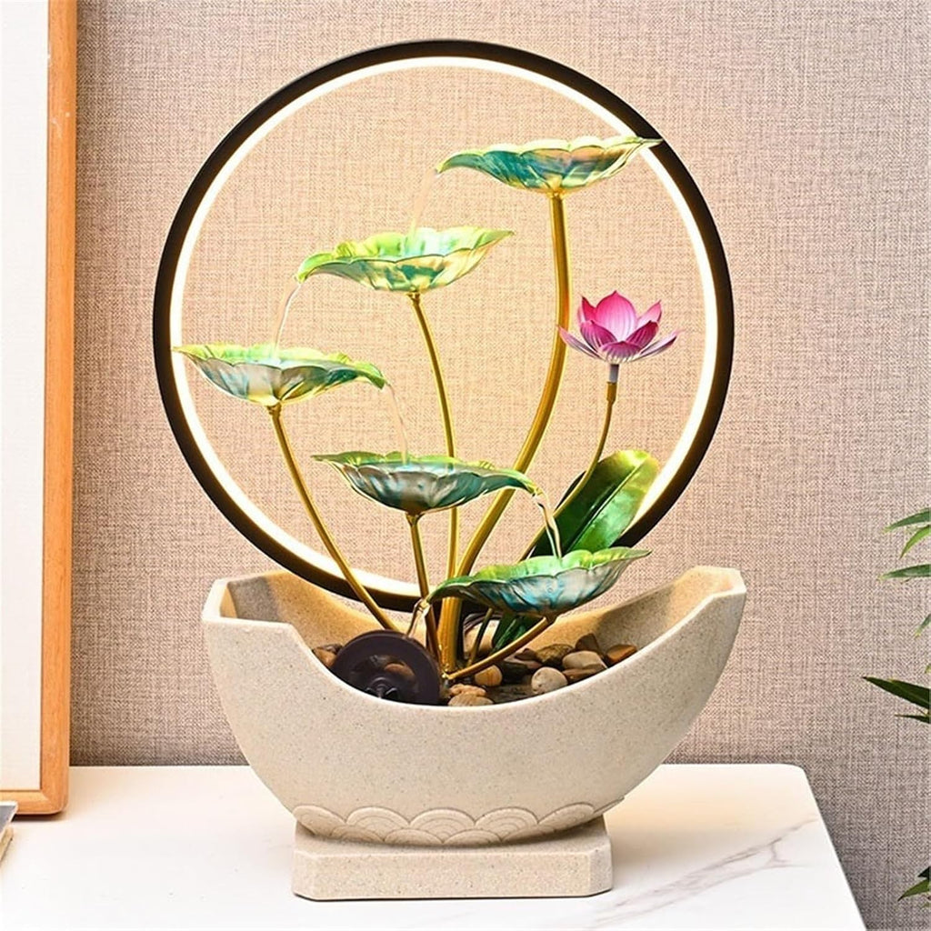 Tabletop Fountain Indoor Tabletop Tiered Water Fountain 5 Level Waterfall Meditation