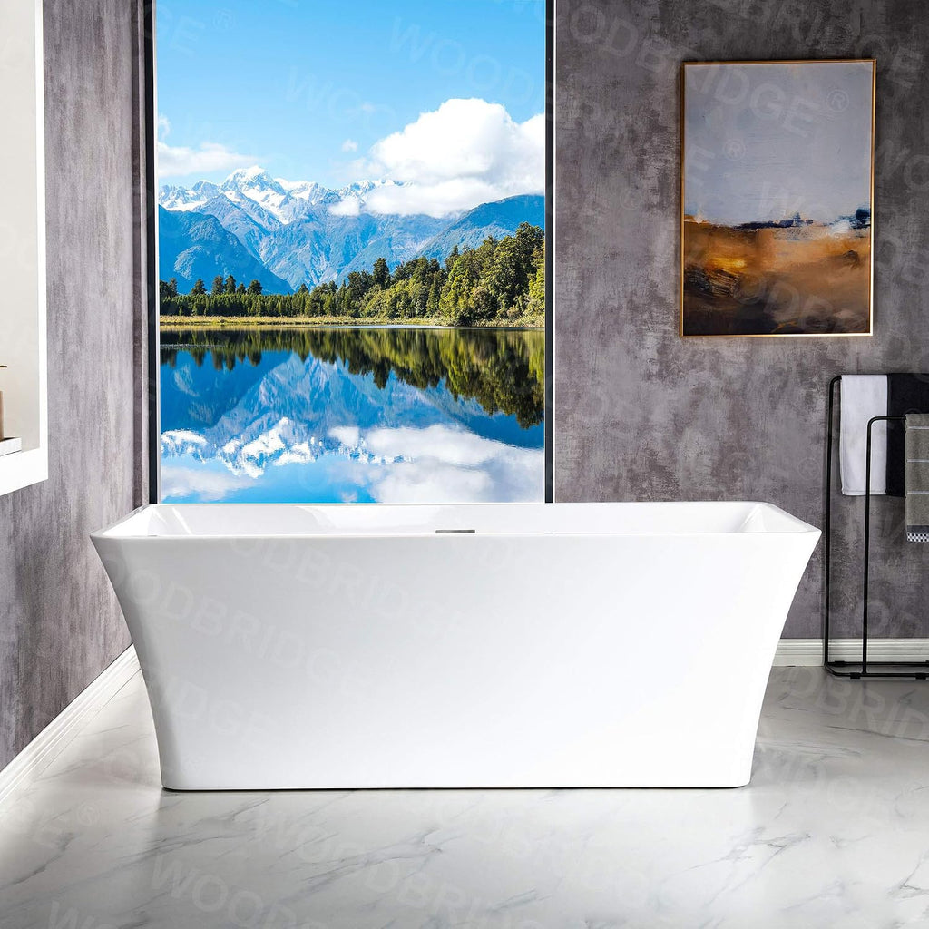 WOODBRIDGE 67' BTS1609-C-Drain &O Bathtub & F0002CHVT-Faucet, Chrome