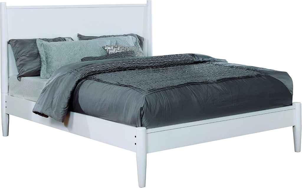 24/7 Shop at Home Chopard Contemporary Wood Bedroom Set, 2-Piece Queen Bedroom Set, White