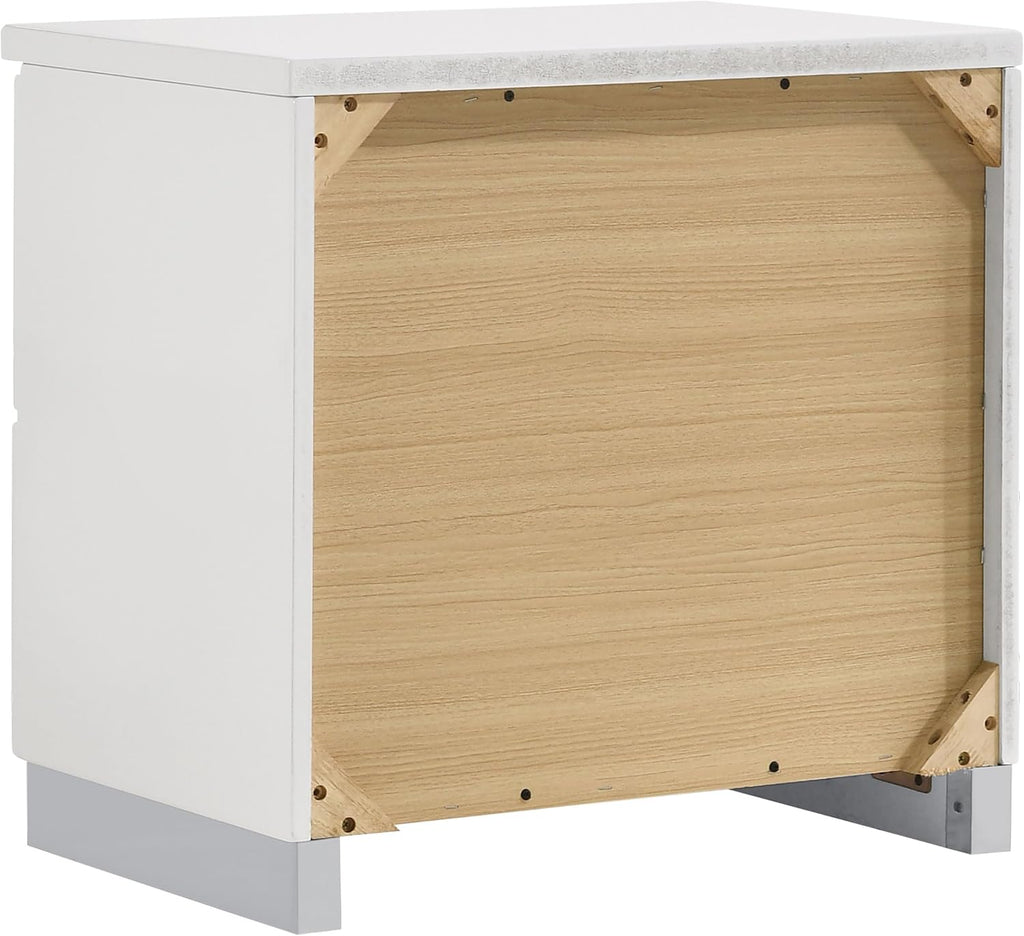 White High Gloss 5-piece Eastern King Bedroom Set