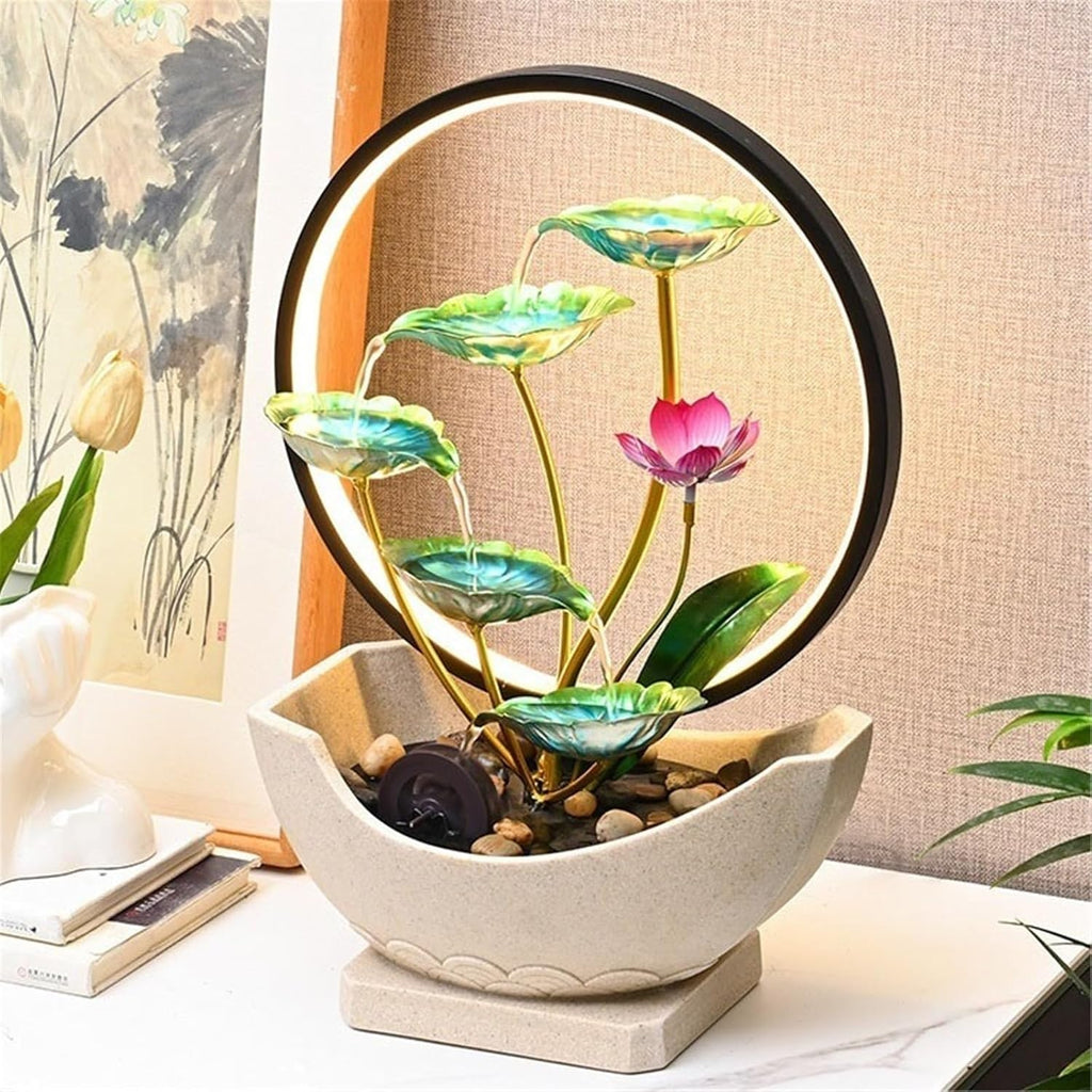 Tabletop Fountain Indoor Tabletop Tiered Water Fountain 5 Level Waterfall Meditation