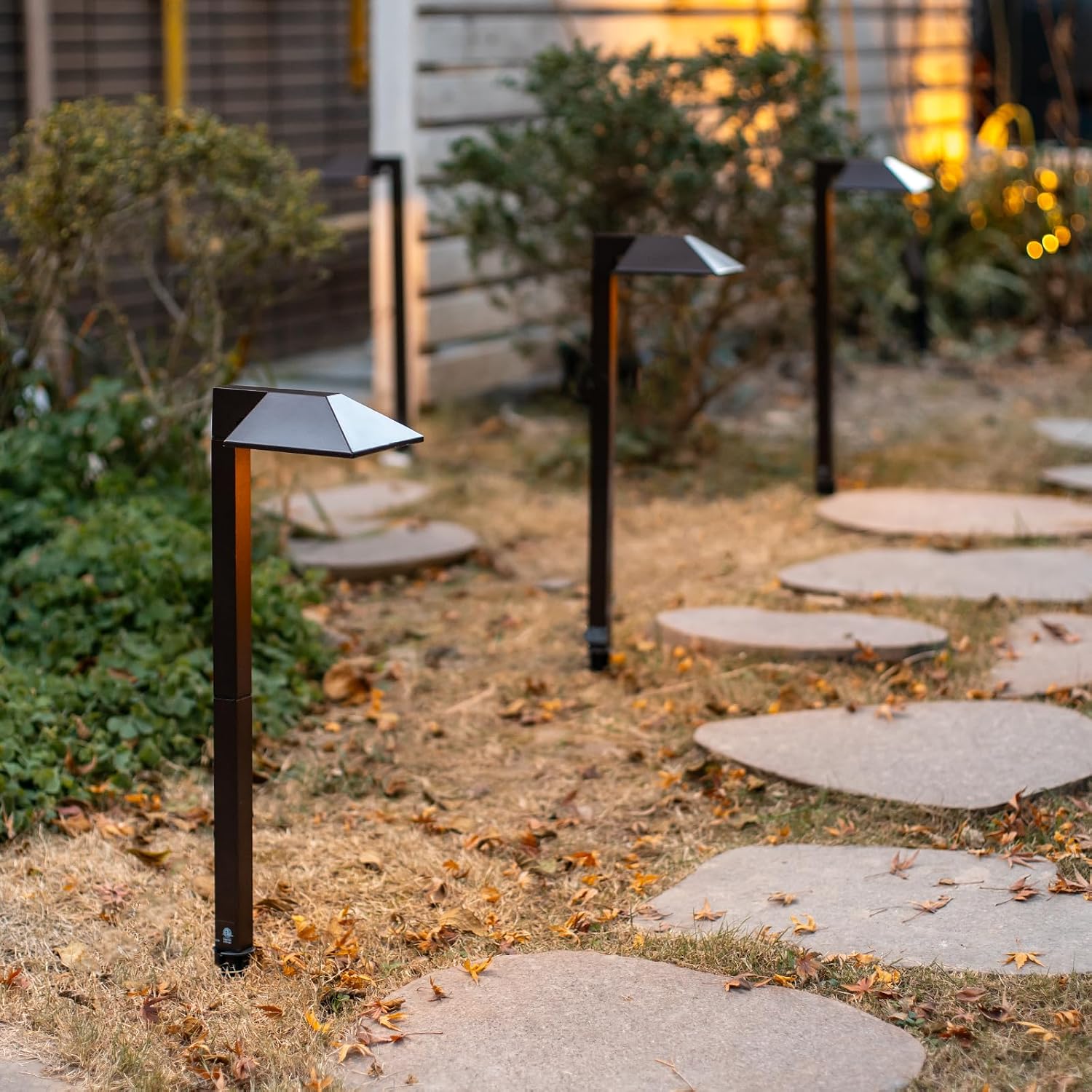 Malibu Low Voltage Landscape Lighting 0.6W LED Pathway Lights Outdoor Landscape Path Lights Wired with Connectors 22 Lumen Warm White Walkway Lights for Garden Yard Lawn 8Pack