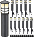 SUNVIE 12-Pack Low Voltage Landscape Pathway Lights 3W Outdoor Landscape Lighting 3000K 12-24V LED Bollard Path Lights Wired CRI 90+ Aluminum Pathway Lighting for Walkway Yard Garden, ETL Listed Cord