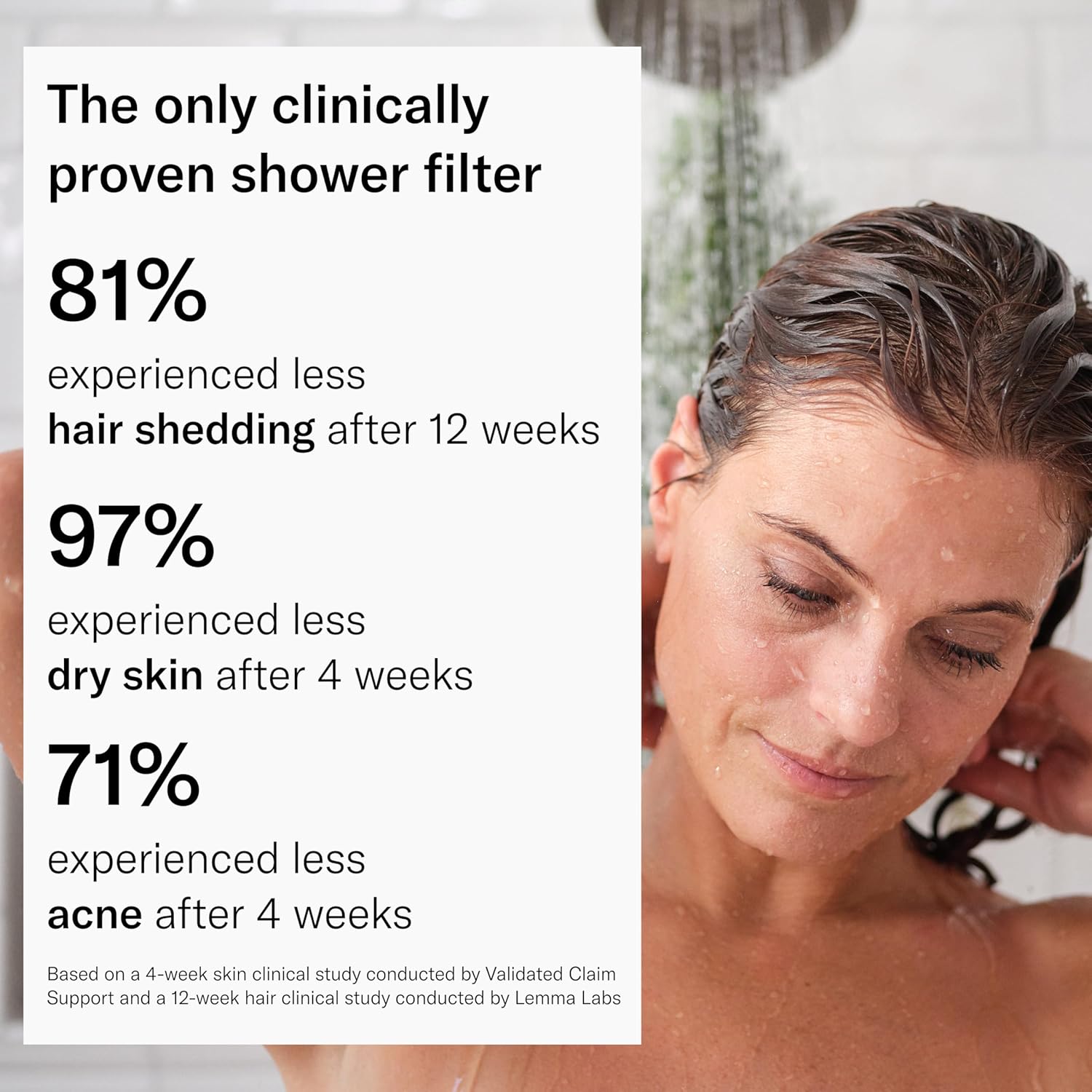 THE JOLIE FILTERED SHOWERHEAD | Clinically Tested, High Pressure Shower Filter For Healthier Hair & Skin | Reduce Hair Shedding, Protect Colored Hair, Soothe Dry Skin, Reduce Dandruff (New Jet Black)