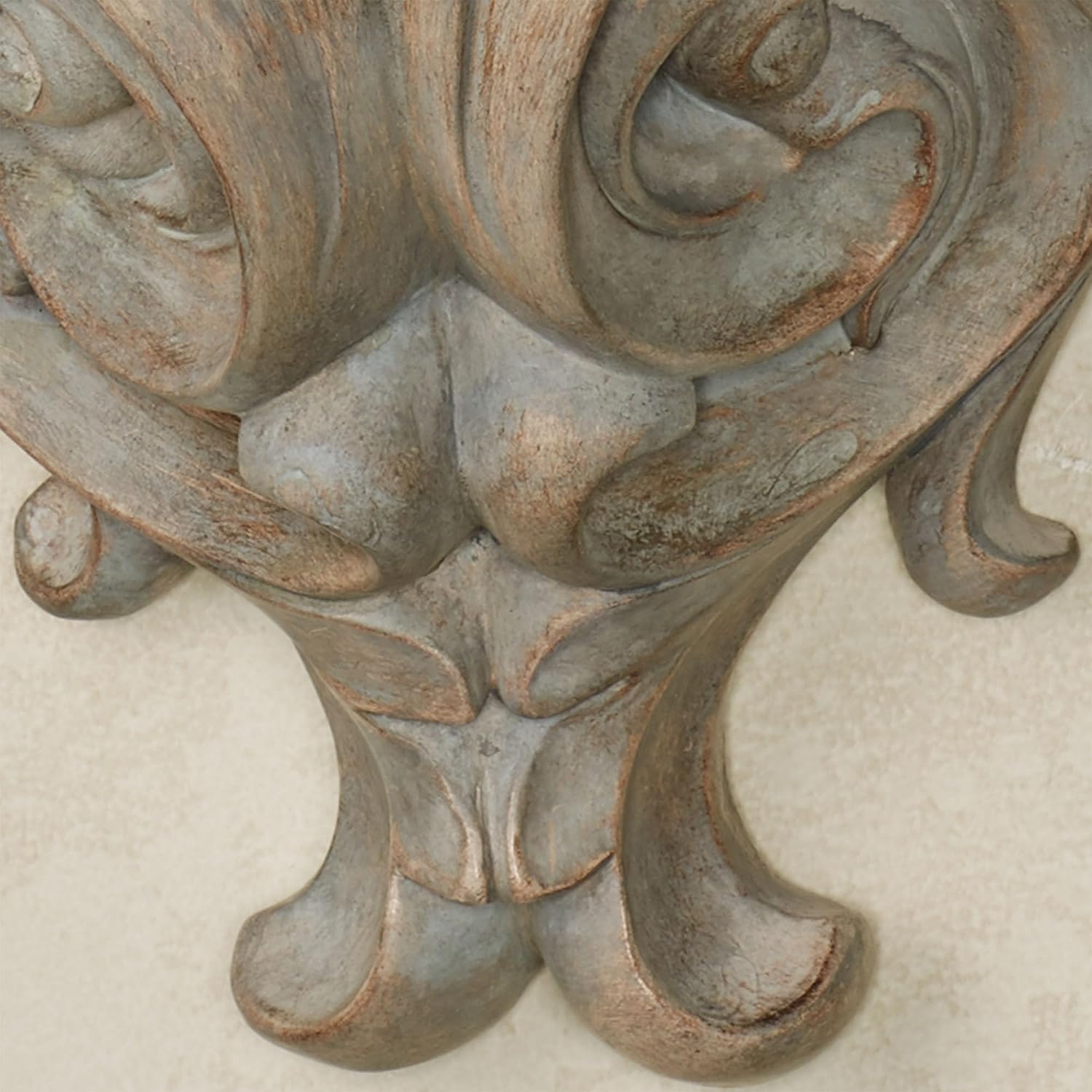 Touch of Class Clareville Gray Acanthus Leaf Wall Shelf
