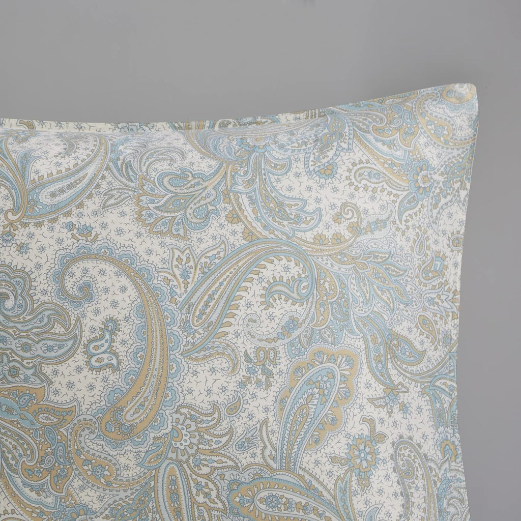 Harbor House 100% Cotton Duvet Cover, Ultra Soft, All Season Bedding Oversized Comforter Cover, Chelsea Paisley Blue King/Cal King (106'x90') 3 Piece