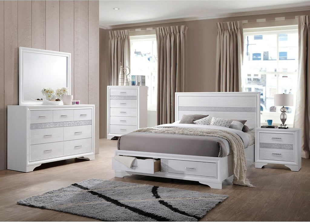 White 5-piece Eastern King Bedroom Set