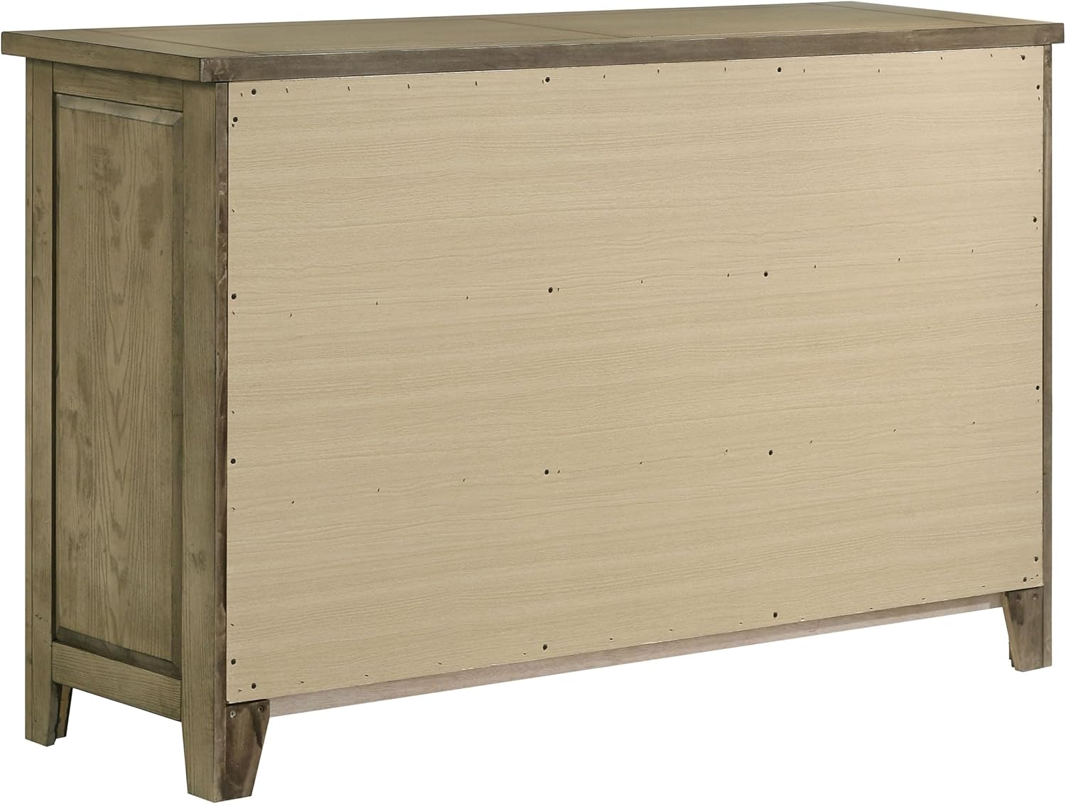 Coaster Home Furnishings - Hazlewood - Wood - 4-Piece Bedroom Set with Rustic Style, Slatted Headboard and Metallic Accent - Bedroom - Eastern King Size - Vineyard Oak - 207531KE-S4