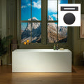 WOODBRIDGE 66-7/8' L x 31-1/2' W Freestanding Contemporary Soaking Bathtub with Oil-Rubbed Bronze Drain & Overflow, White, B6710-ORB