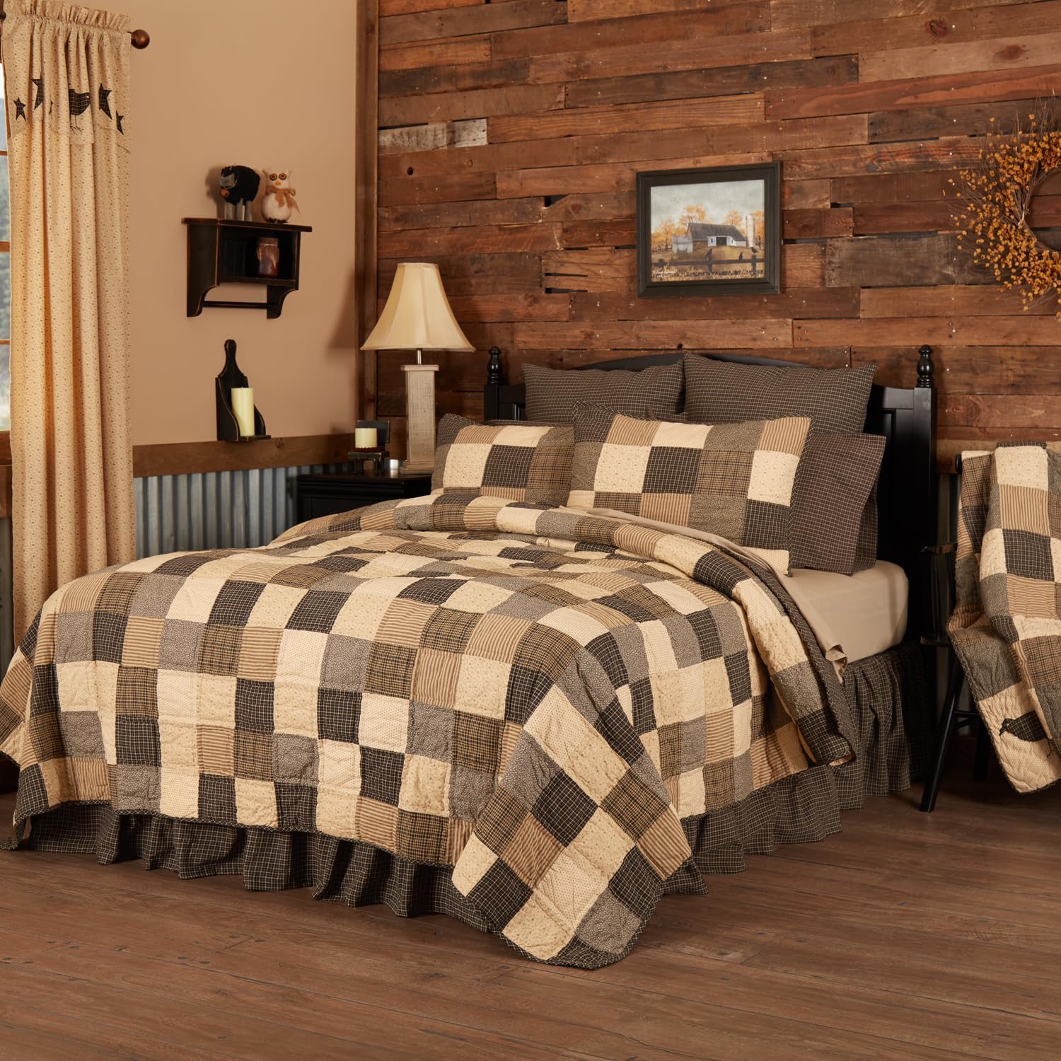 VHC Brands Kettle Grove 5 Piece California King Quilt Set (1 California King Quilt, 2 King Shams, 2 King Pillowcase)