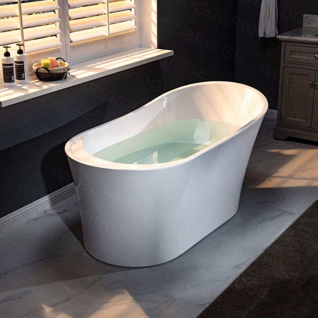 WOODBRIDGE B0084-B/N-Drain&O Bathtub, Brushed Nickel