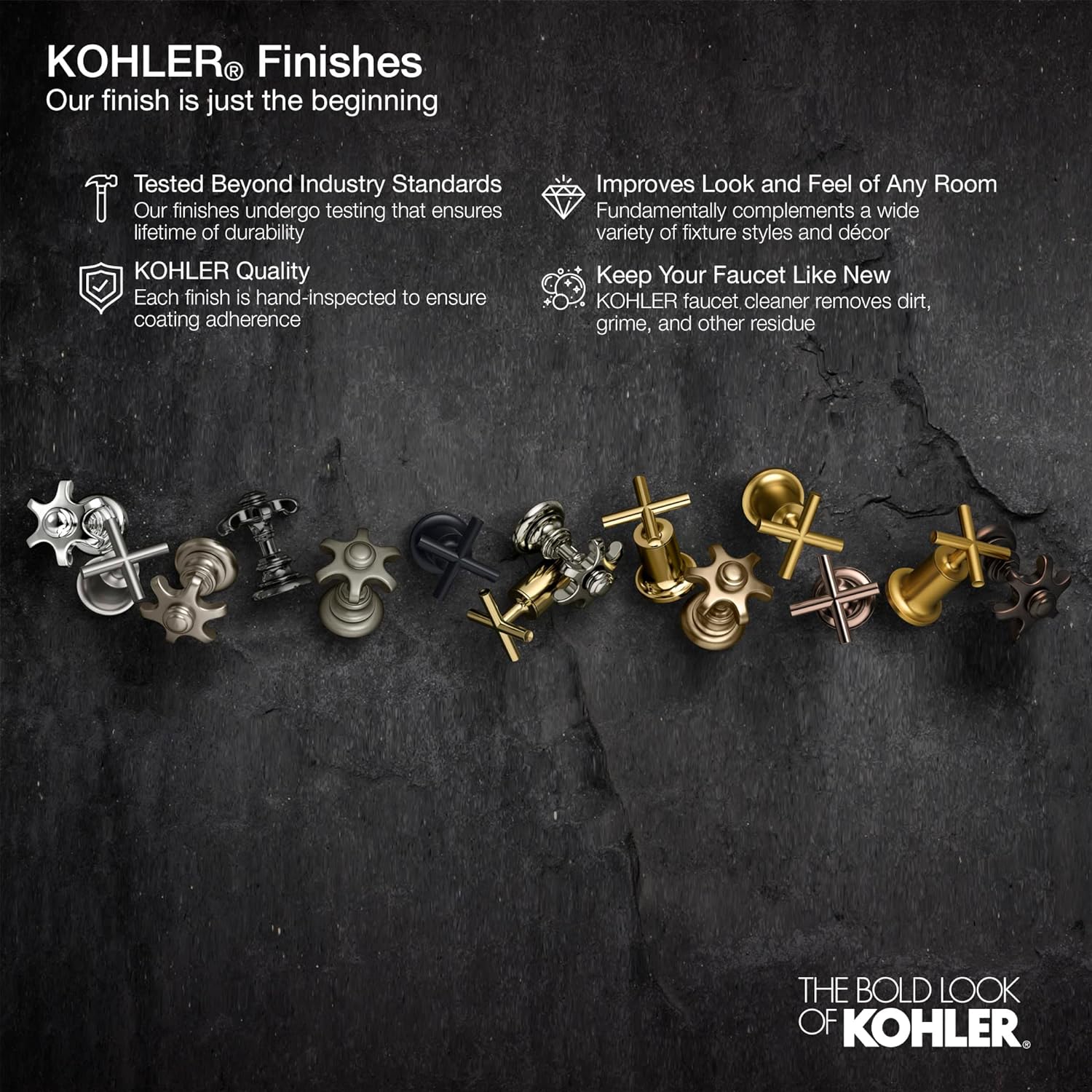 KOHLER K-25322-2MB Bathroom Sink Clicker Drain with Tailpiece & Overflow, Premium Durable Metal, Corrosion Resistant, Vibrant Brushed Moderne Brass