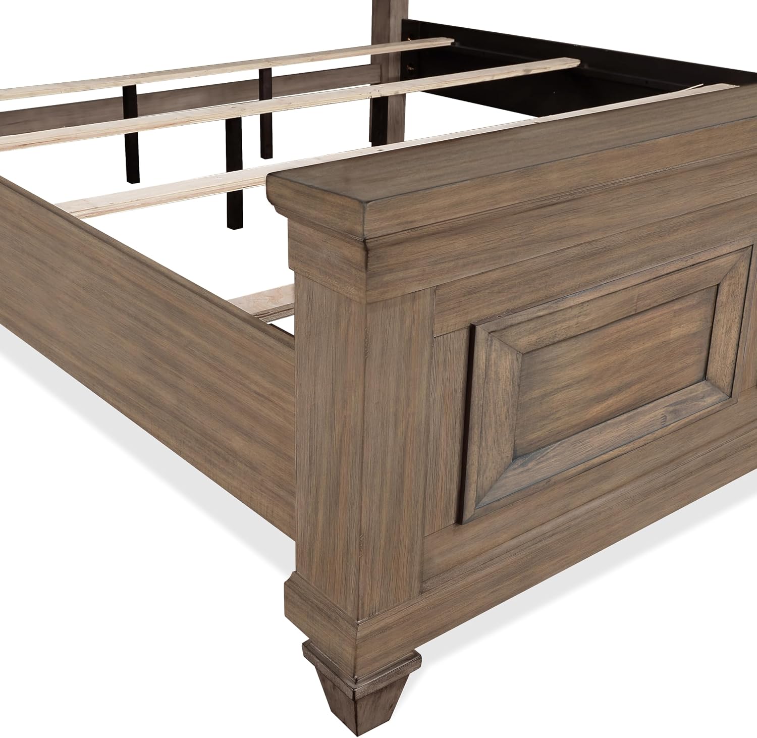 New Classic Furniture Mariana 5-Piece Wood King Bedroom Set with 2 Nightstands, Vintage Mocha