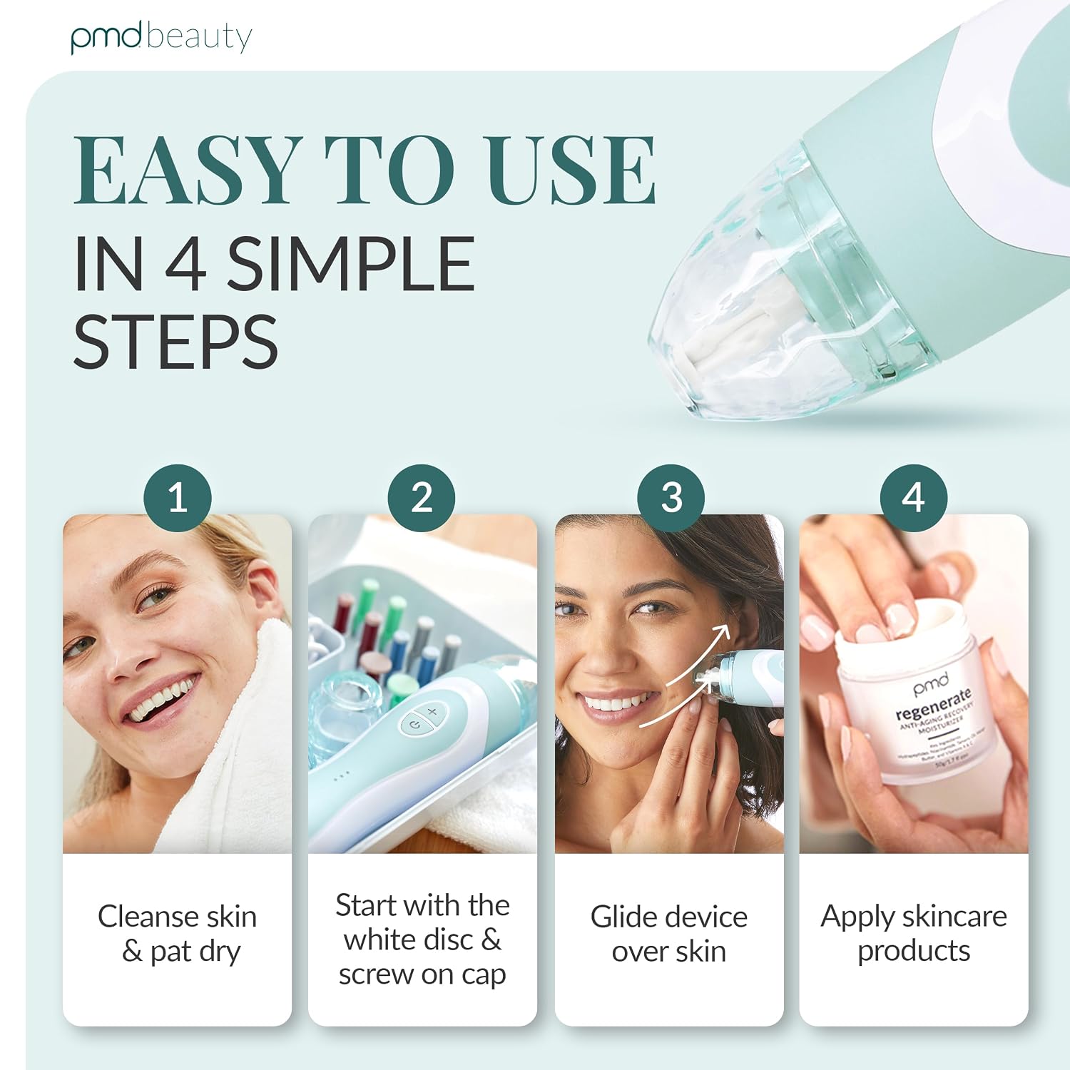 PMD Beauty Personal Microderm Elite Pro - At-Home Use, Facial Exfoliator Tool, Microdermabrasion Machine Kit for Face and Body Skincare