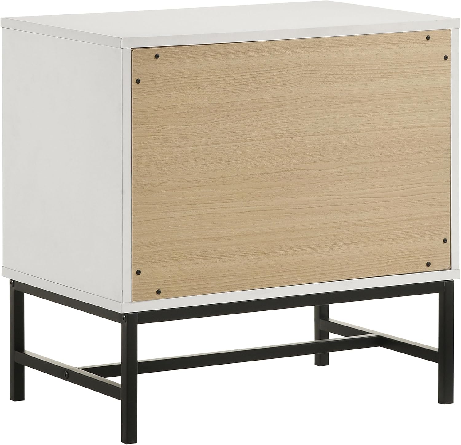 Coaster Home Furnishings Sonora Contemporary 5-Piece Bedroom Set Leatherette Upholstered Eastern King Size Panel Bed Frame 54-inch Headboard White 224861KE-S5
