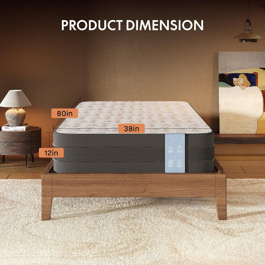 FLEXISPOT Twin XL Adjustable Bed Frame with 12' Gel Memory Foam Mattress – Zero Gravity & Soothing Massage, Medium-Firm Support, Bamboo Viscose Cover, 750 lbs Capacity