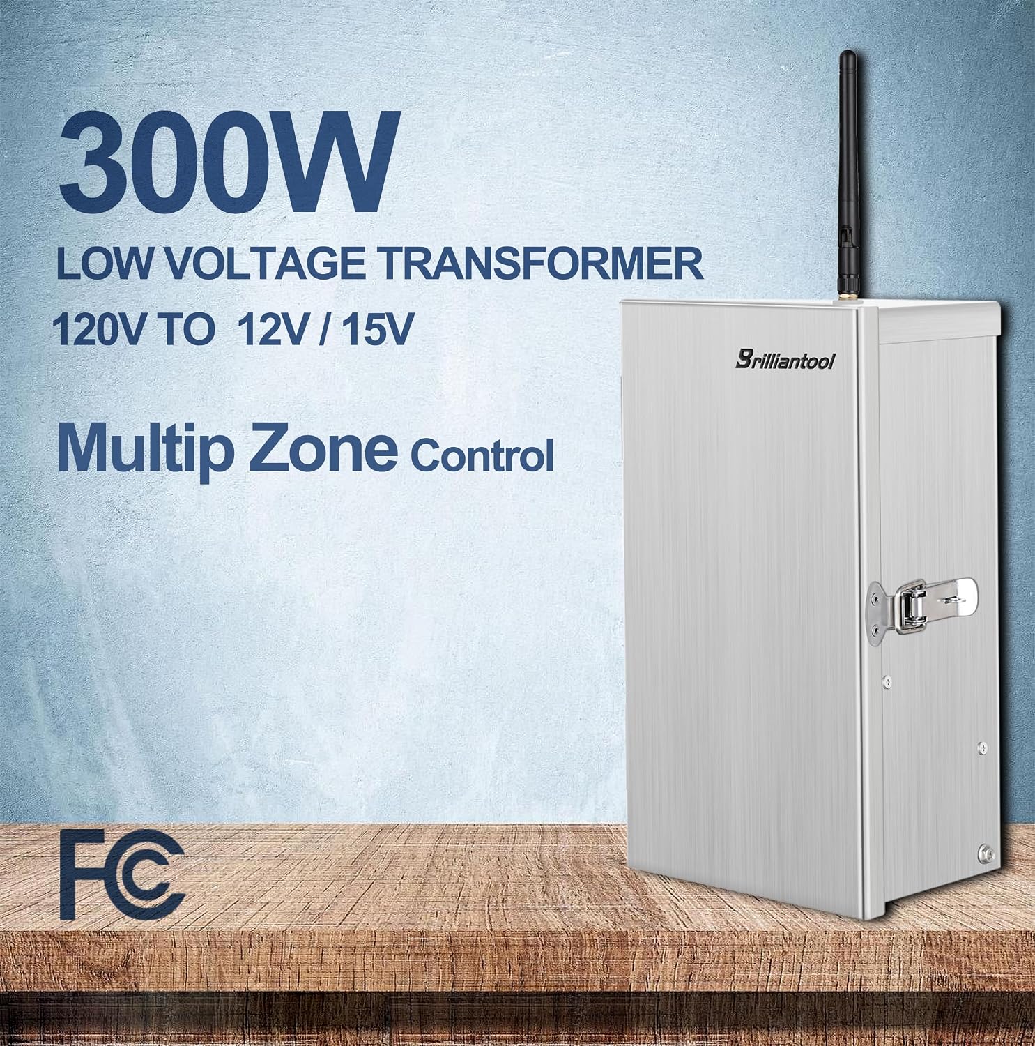 300W Wi-Fi Low Voltage Landscape Transformer, 2.4GHz Wireless and Dual-Zone Independent Control,120V AC to 12V/14V AC, Transformer for Outdoor Landscape Lights, LED Lights